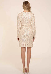 Honor Gold Blair Pearl Sequin Mini in Cream