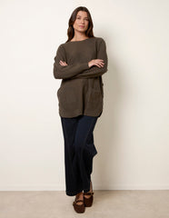 Pocket Slash Neck Jumper