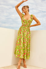 December Midi Dress - Green