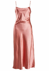 True Decadence Delphine Dusty Peach Midi Slip Dress