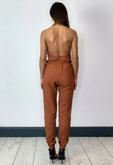 Lady Flare Brown Bella Jumpsuit