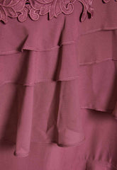 True Decadence Pink Ruffle Maxi Dress