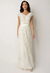 Raishma White Sequin Eden Maxi Gown