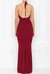 Honor Gold Erin Berry Fishtail Maxi Dress