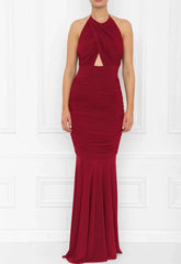 Honor Gold Erin Berry Fishtail Maxi Dress
