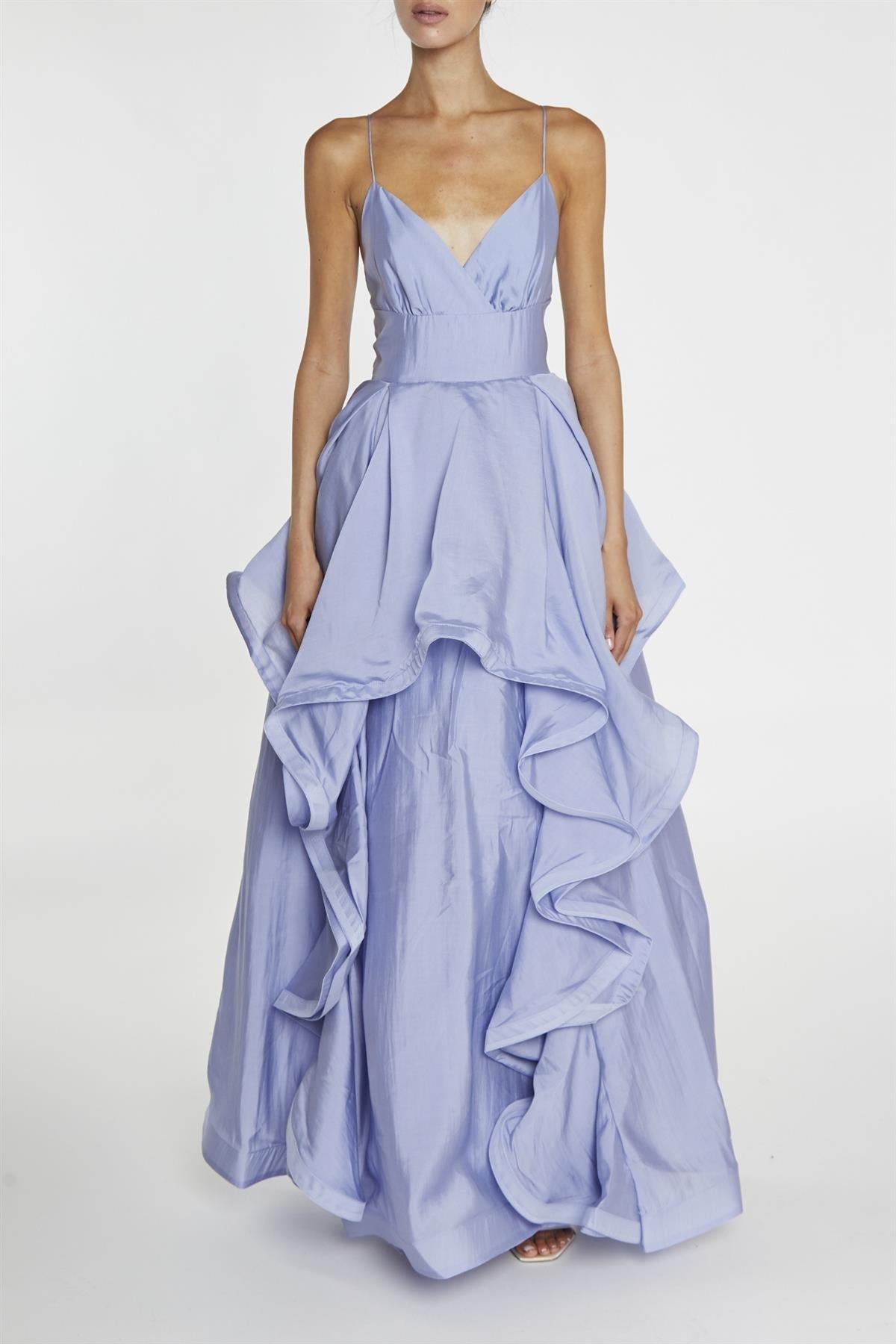 True Decadence Blue Ingrid Strappy Maxi Dress