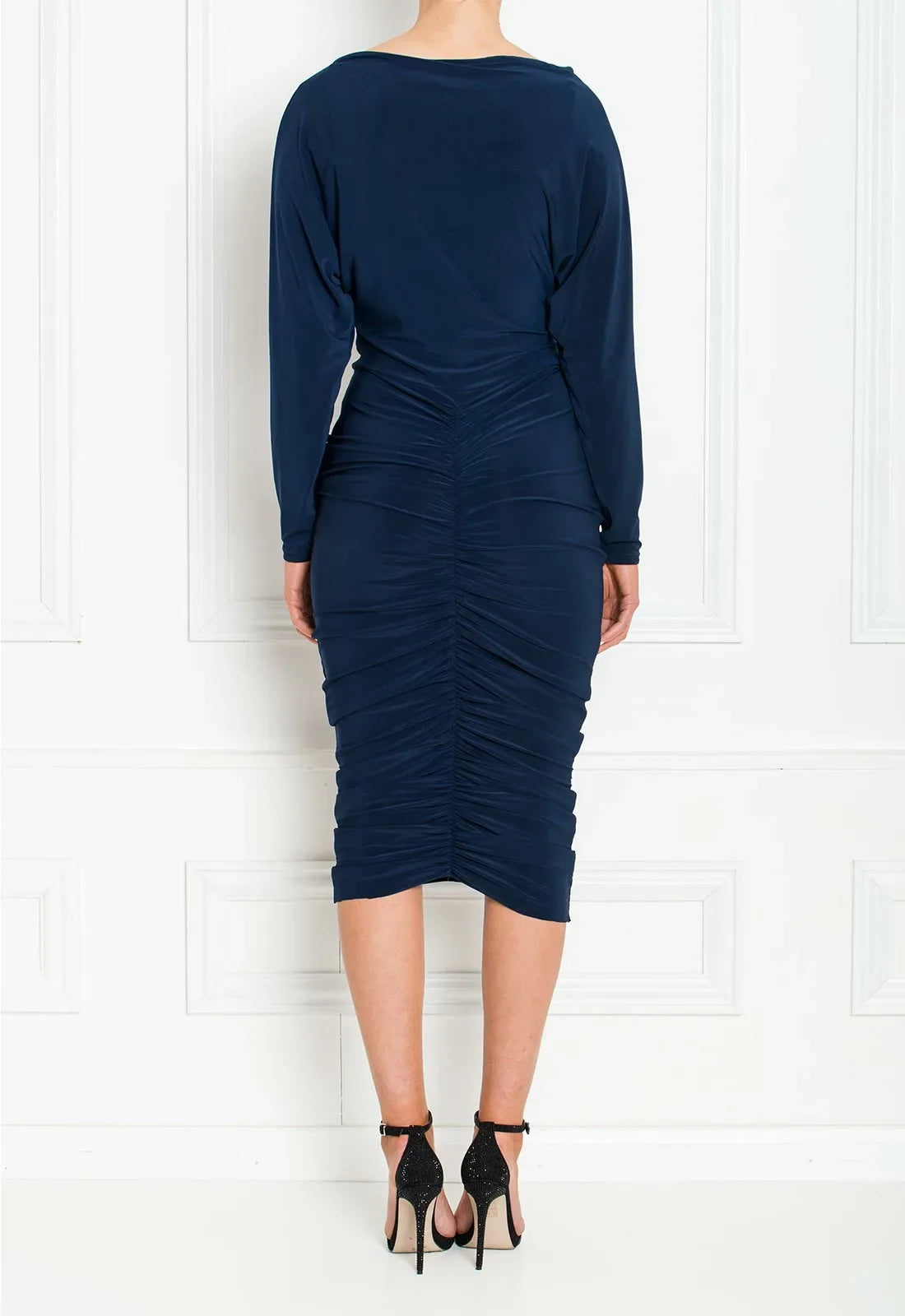 Honor Gold Navy Farrah Midi Dress