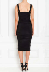 Honor Gold Black Gabby Midi Dress