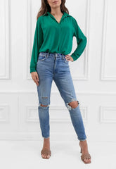 Honor Gold Green Geri Blouse
