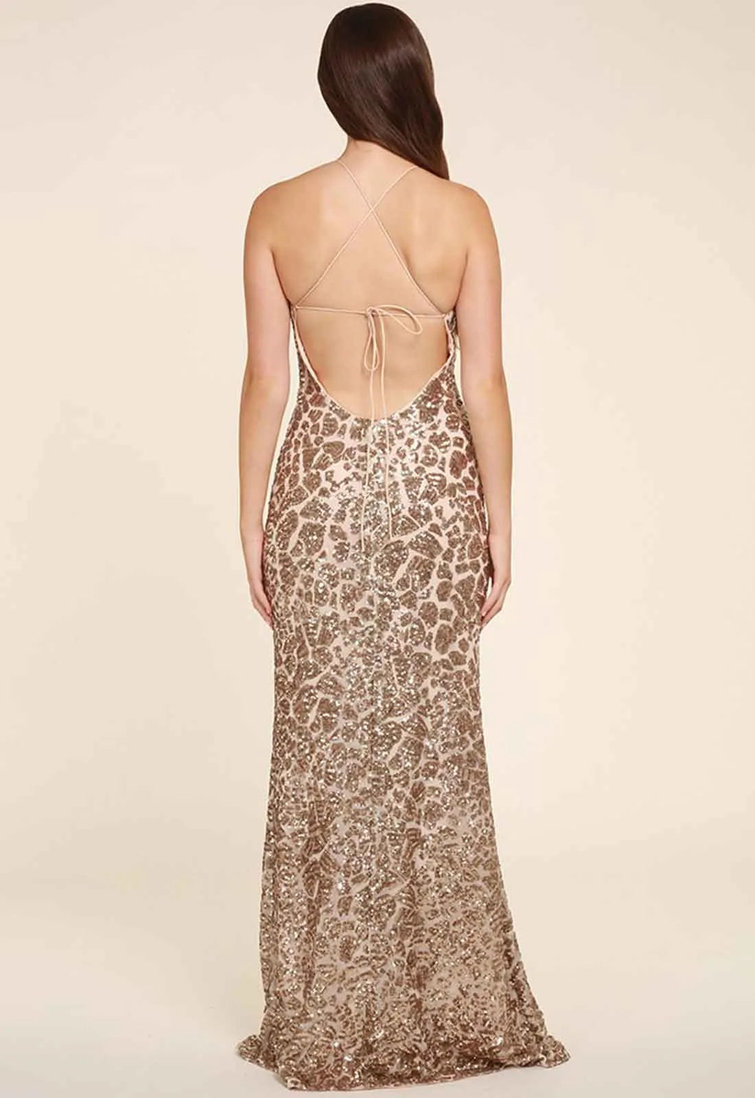 Honor Gold Harley Sparkle Sequin Maxi in Gold