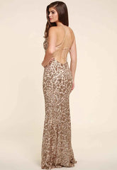 Honor Gold Harley Sparkle Sequin Maxi in Gold