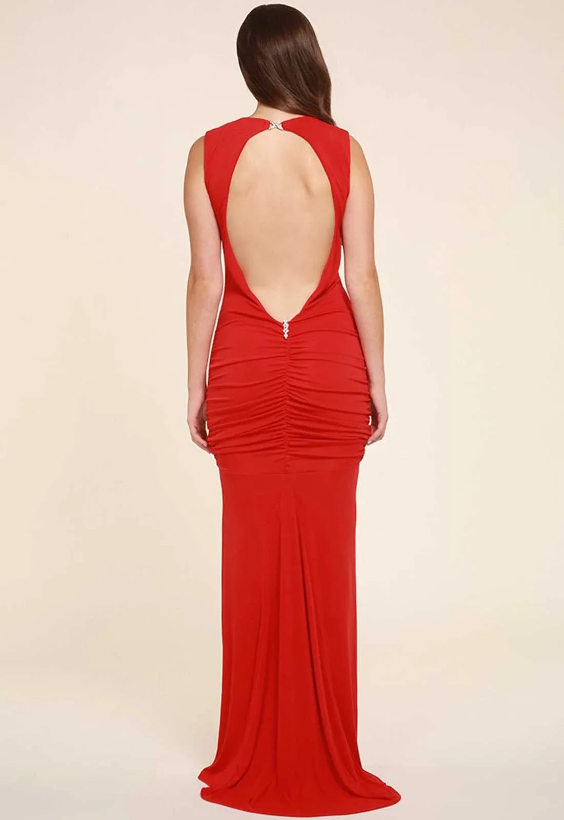 Honor Gold Bella Sleeveless Maxi Dress in Red