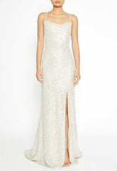 True Decadence Champagne Slip Maxi Dress