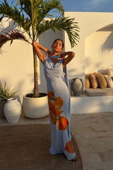 Ice Blue Floral Sophie Dress