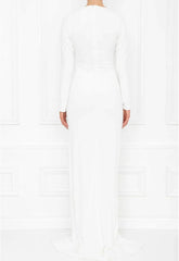 Honor Gold Jessica Long Sleeve Maxi Dress in White