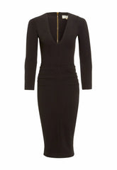 Honor Gold Kelsey Black Midi Dress