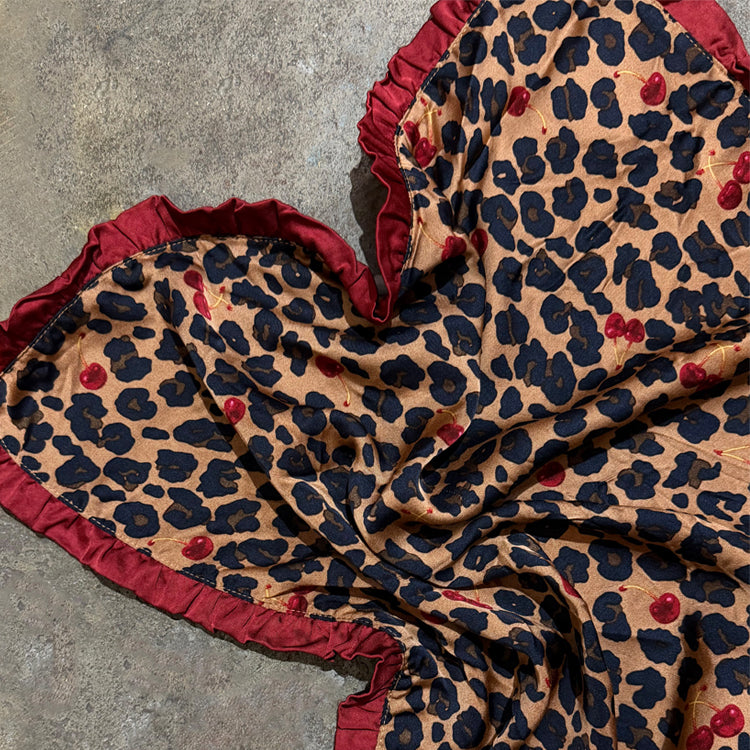 Cherry Leopard Bandana