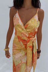 Apricot Strappy Vienna Dress