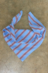 Blue Cotton Stripe Bandana