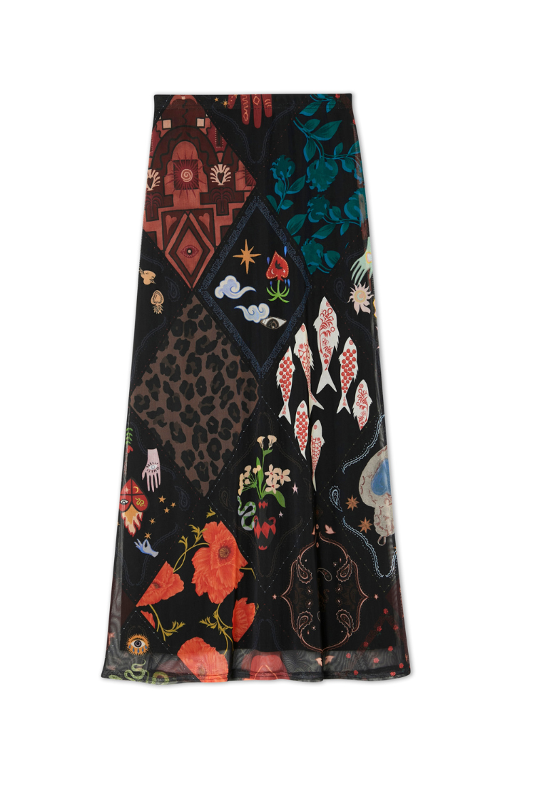 Night Garden Mesh Dorris Skirt
