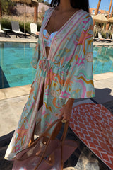 Blue Dreamer Maxi Kimono