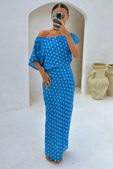 Blue Jacquard Tilly Dress