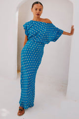 Blue Jacquard Tilly Dress