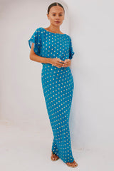 Blue Jacquard Tilly Dress