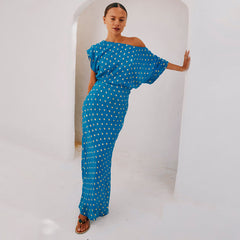 Blue Jacquard Tilly Dress