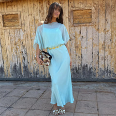 Blue Chiffon Tilly Dress