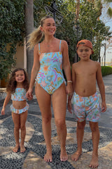 Blue Dreamer Bandeau Swimsuit
