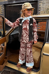 Kids Chocolate Bandana Knitted Set