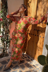 Olive Buckles Mesh Dress