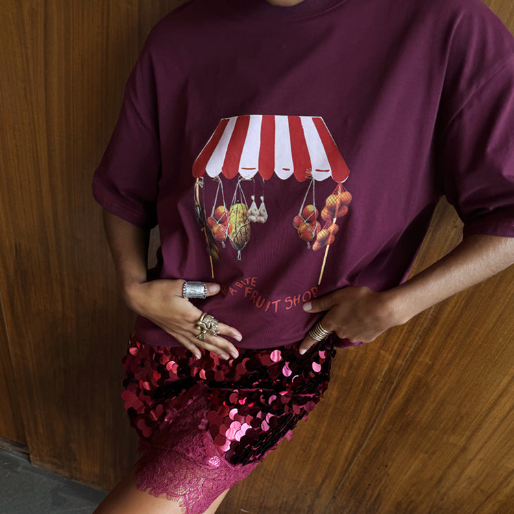 Burgundy Fruit Shop T-Shirt