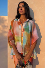 Abstract Cape Shirt
