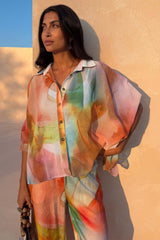 Abstract Cape Shirt
