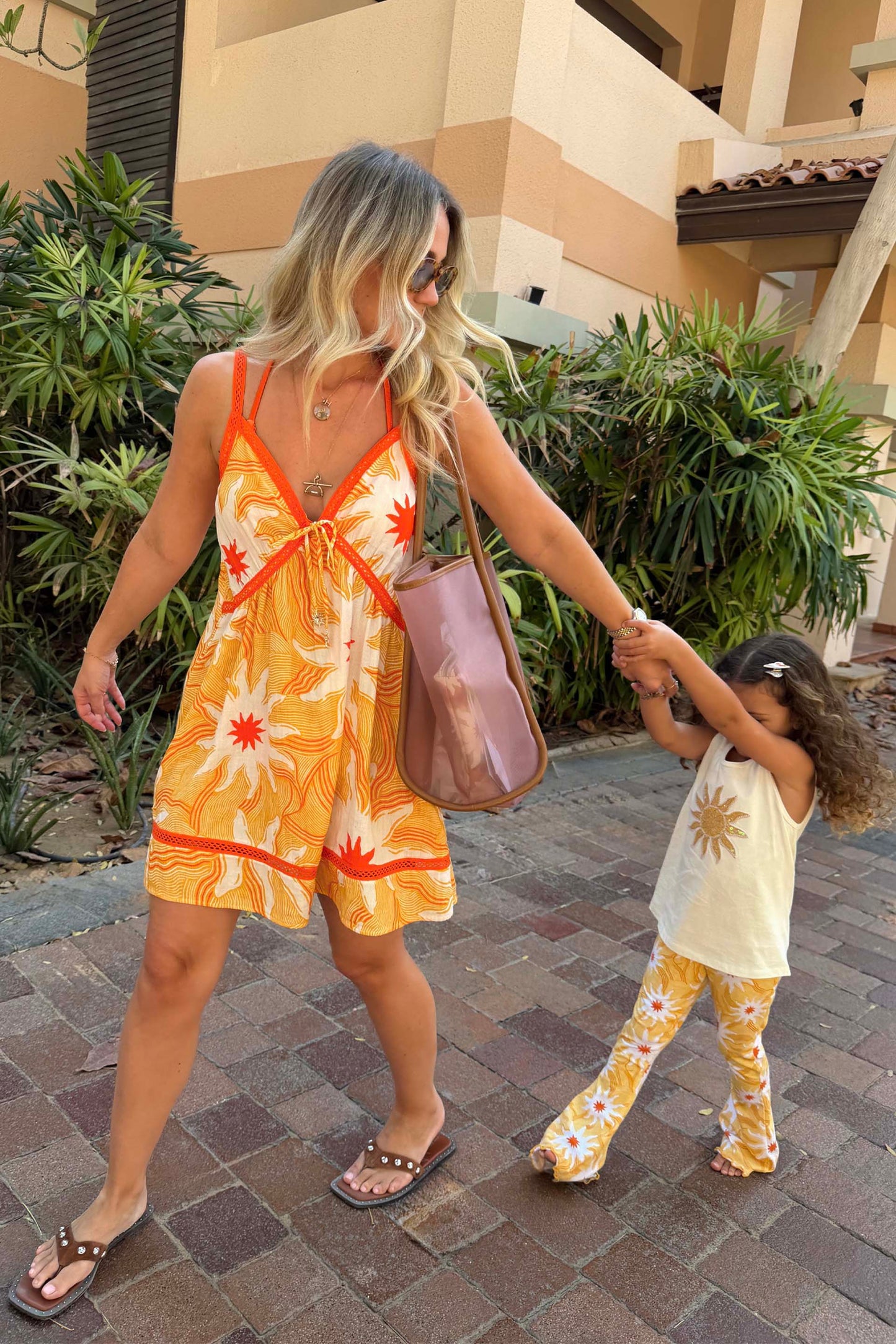 Girl's Yellow Sun Cotton Set