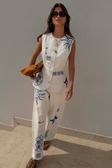 Dolce Vita Embroidered Denim Waistcoat