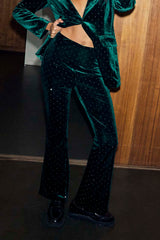 Emerald Velvet Trousers