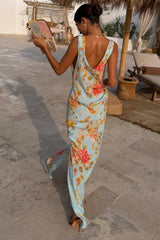Sky Blue Floral Sofia Dress
