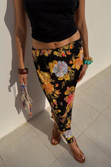 Black Floral Sofia Maxi Skirt