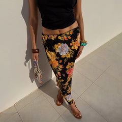 Black Floral Sofia Maxi Skirt