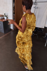 Gold Fringe Dress