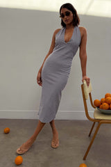 Gingham Halterneck Dress