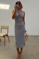 Gingham Halterneck Dress