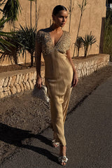 Gold Sequin Elodie Dress