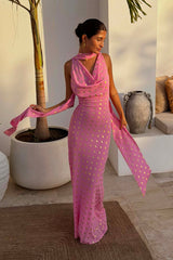 Pink Sophie Dress with Gold Fleck