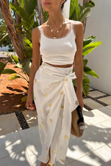 Gold Snake Jaspre Wrap Skirt