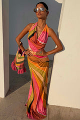 Green Abstract Sabine Dress