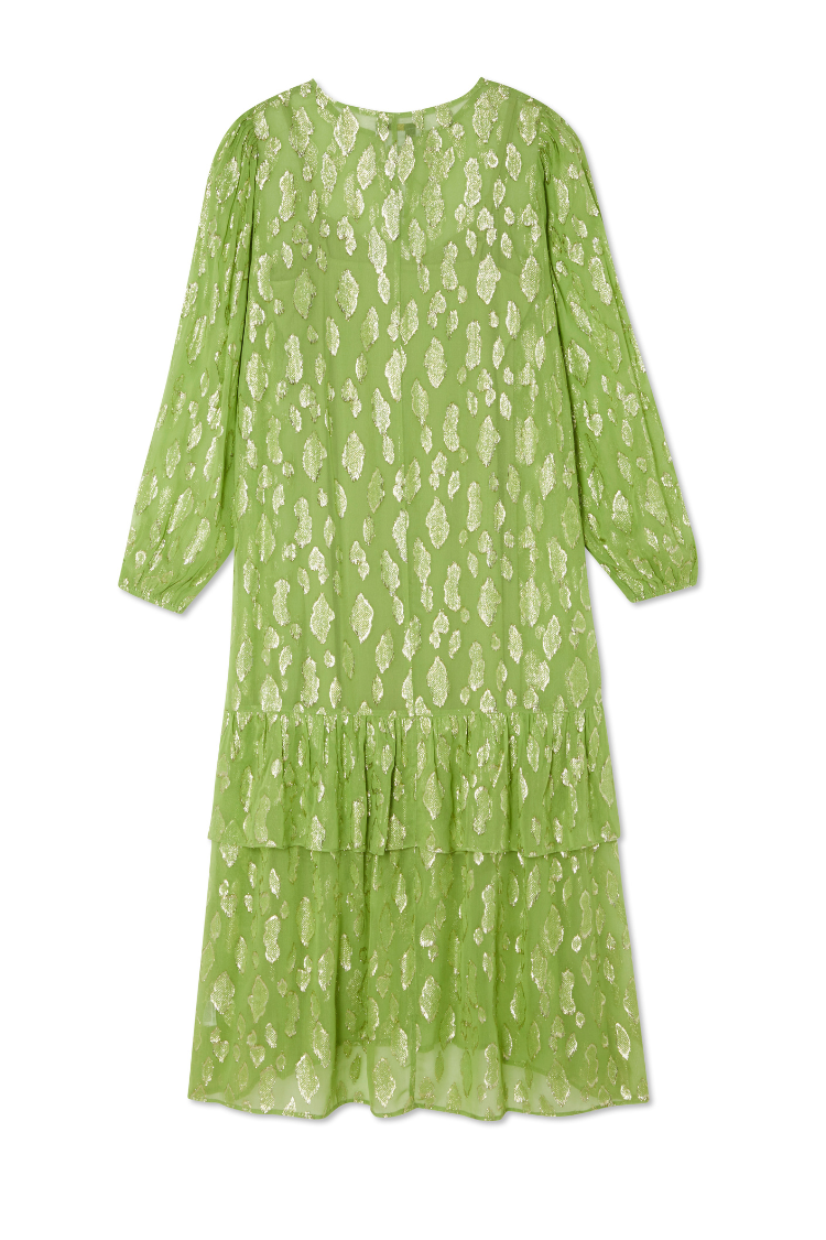 Green Jacquard Harmony Dress